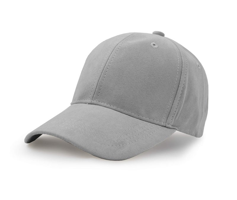 UltraKey Suede Baseball Cap, Unisex Faux Suede Leather Classic Adjustable Plain Hat Baseball Cap(Grey) - Image 1
